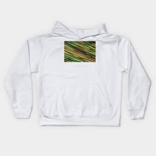 Green stripes pattern Kids Hoodie